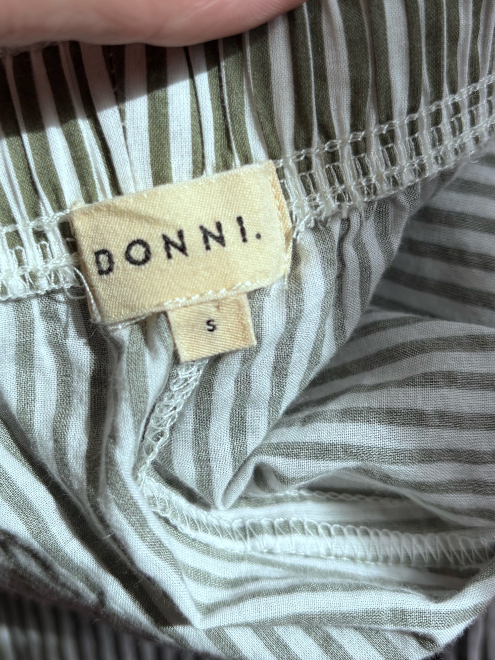 DONNI The Pop Stripe Drawstring Pant in rosemary size small - Picture 4 of 6